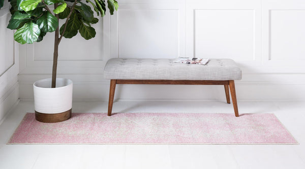 Dover Terrace Collection Area Rug - Marina (Pink) Runner Pink lifestyle 3