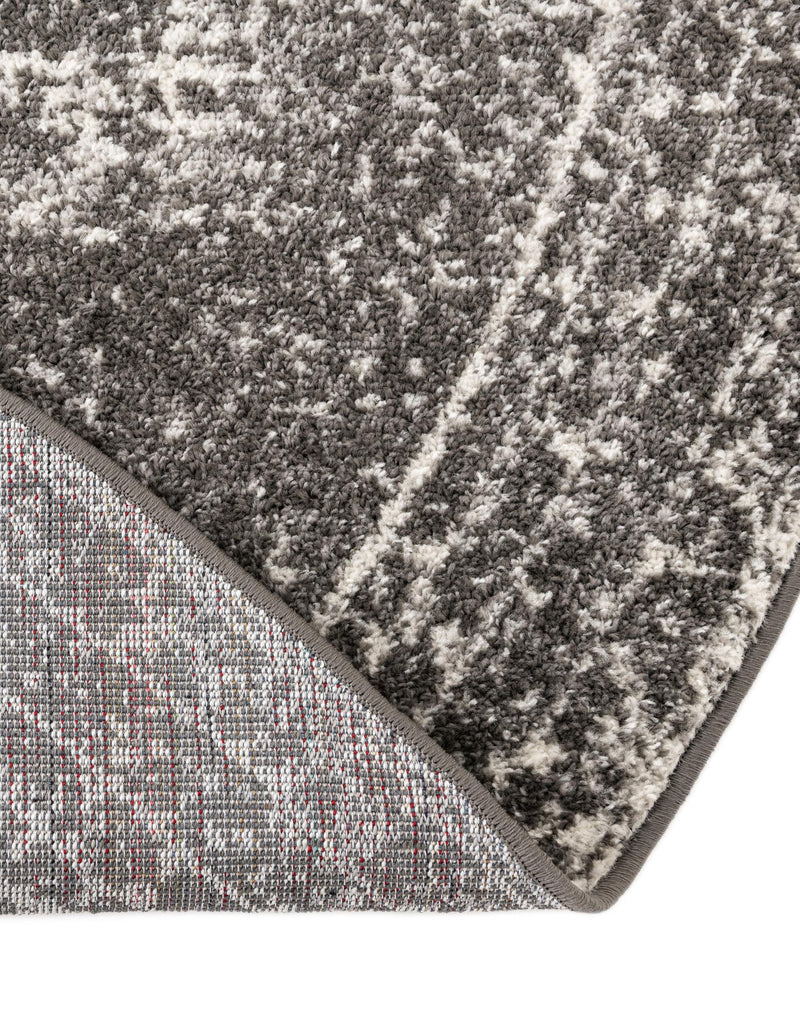 Dover Terrace Collection Area Rug - Lagoon (Dark Gray) Round Dark Gray lifestyle 19