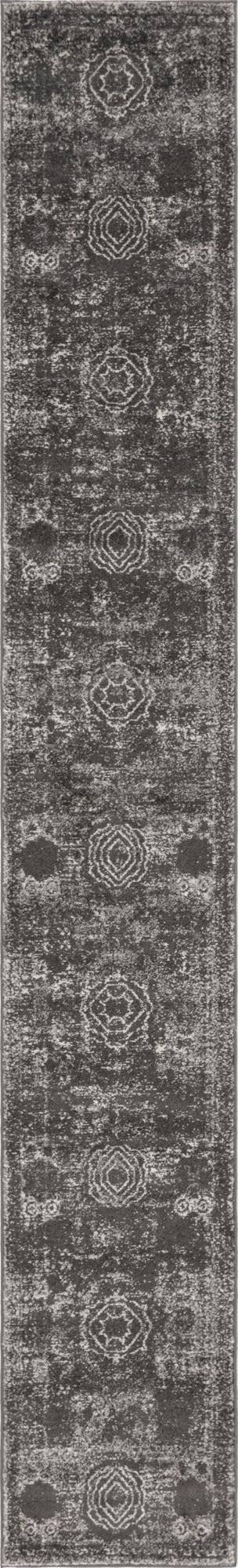 Dover Terrace Collection Area Rug - Lagoon (Dark Gray) Runner Dark Gray Main