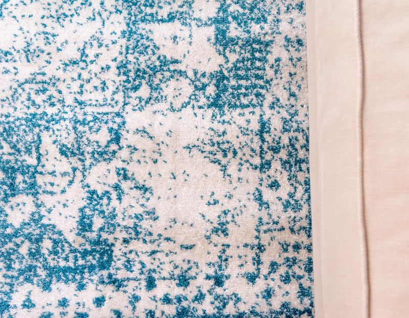 Dover Terrace Collection Area Rug - Lagoon (Turquoise) Round Turquoise lifestyle 4