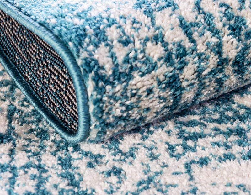Dover Terrace Collection Area Rug - Lagoon (Turquoise) Round Turquoise lifestyle 5
