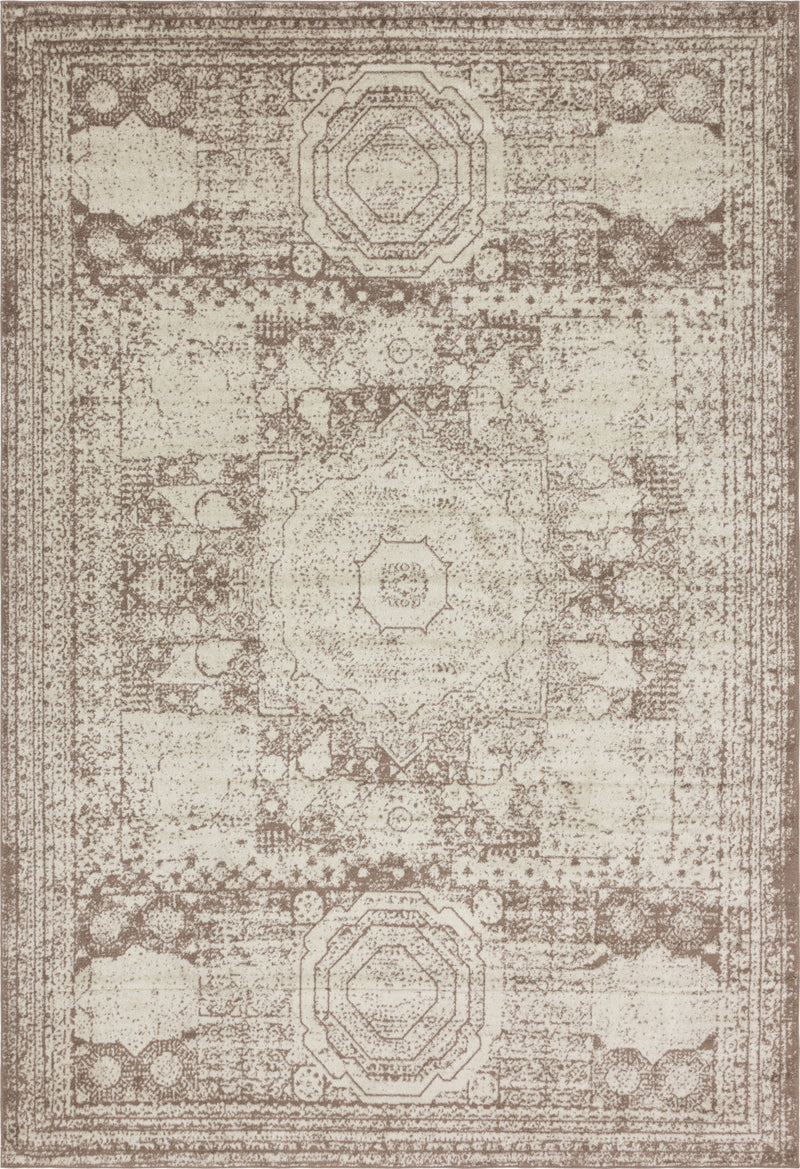 Dover Terrace Collection Area Rug - Lagoon (Light Brown) Rectangle Light Brown Main