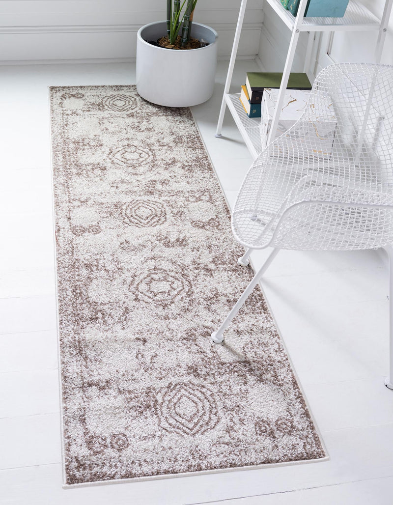 Dover Terrace Collection Area Rug - Lagoon (Light Brown) Runner Light Brown lifestyle 0