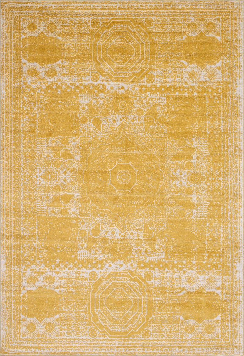 Dover Terrace Collection Area Rug - Lagoon (Yellow) Rectangle Yellow Main