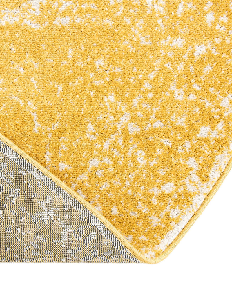 Dover Terrace Collection Area Rug - Lagoon (Yellow) Round Yellow lifestyle 38