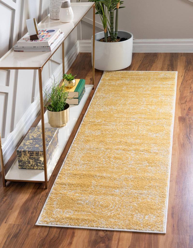 Dover Terrace Collection Area Rug - Lagoon (Yellow) Runner Yellow lifestyle 0