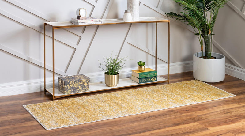 Dover Terrace Collection Area Rug - Lagoon (Yellow) Runner Yellow lifestyle 2