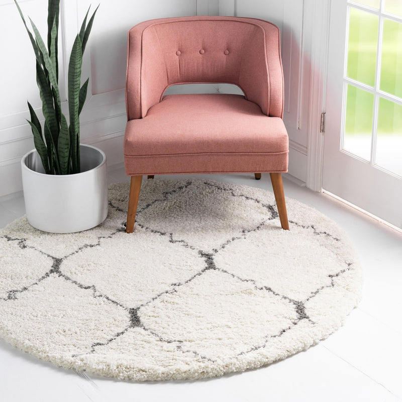 Casablanca Comfort Collection Area Rug - Medina Round Ivory lifestyle 35