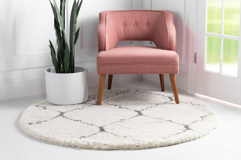 Casablanca Comfort Collection Area Rug - Medina Round Ivory lifestyle 49