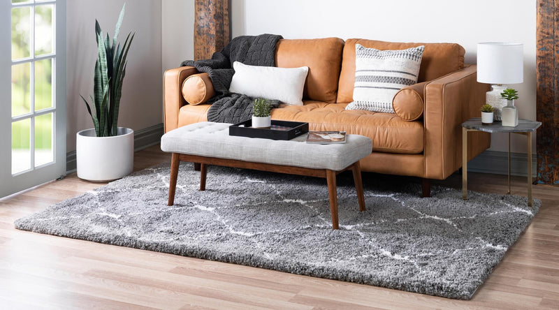 Casablanca Comfort Collection Area Rug - Medina Rectangle Gray lifestyle 5