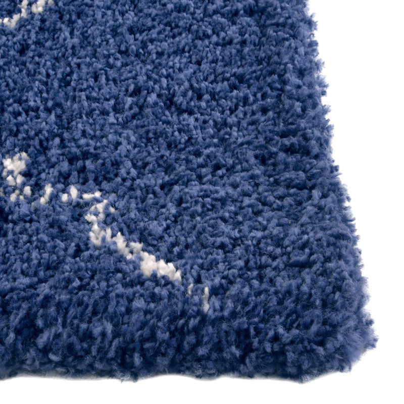 Casablanca Comfort Collection Area Rug - Medina Square Navy Blue lifestyle 67