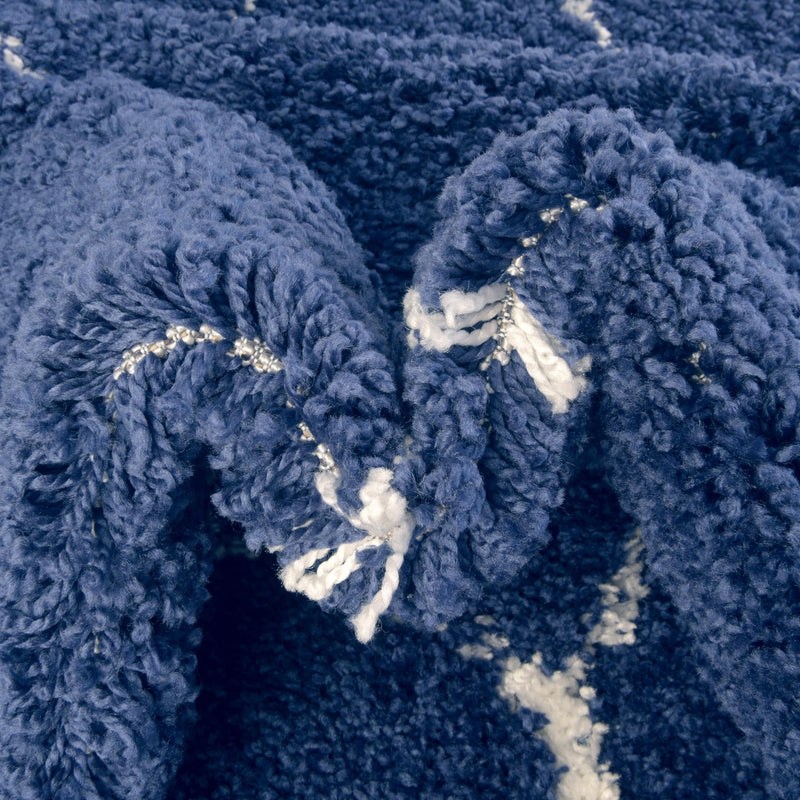 Casablanca Comfort Collection Area Rug - Medina Square Navy Blue lifestyle 73