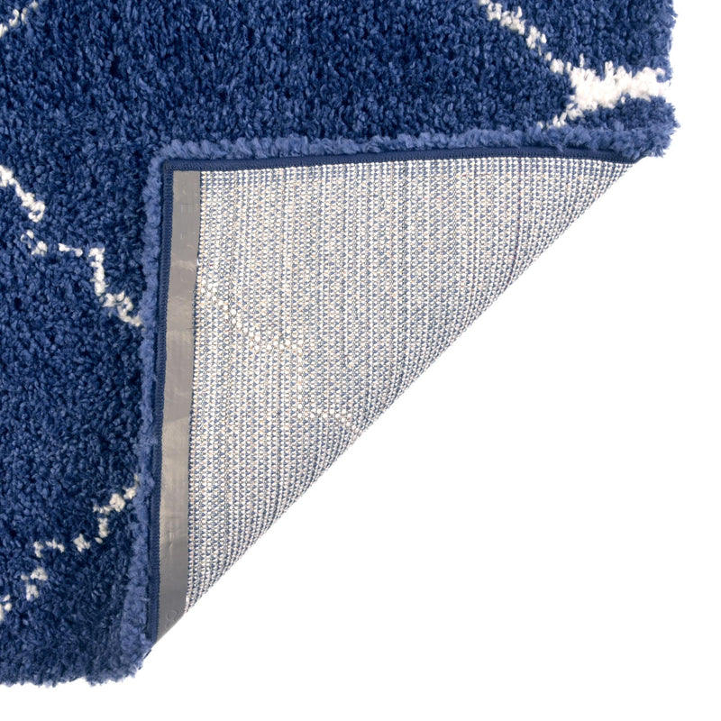 Casablanca Comfort Collection Area Rug - Medina Square Navy Blue lifestyle 79