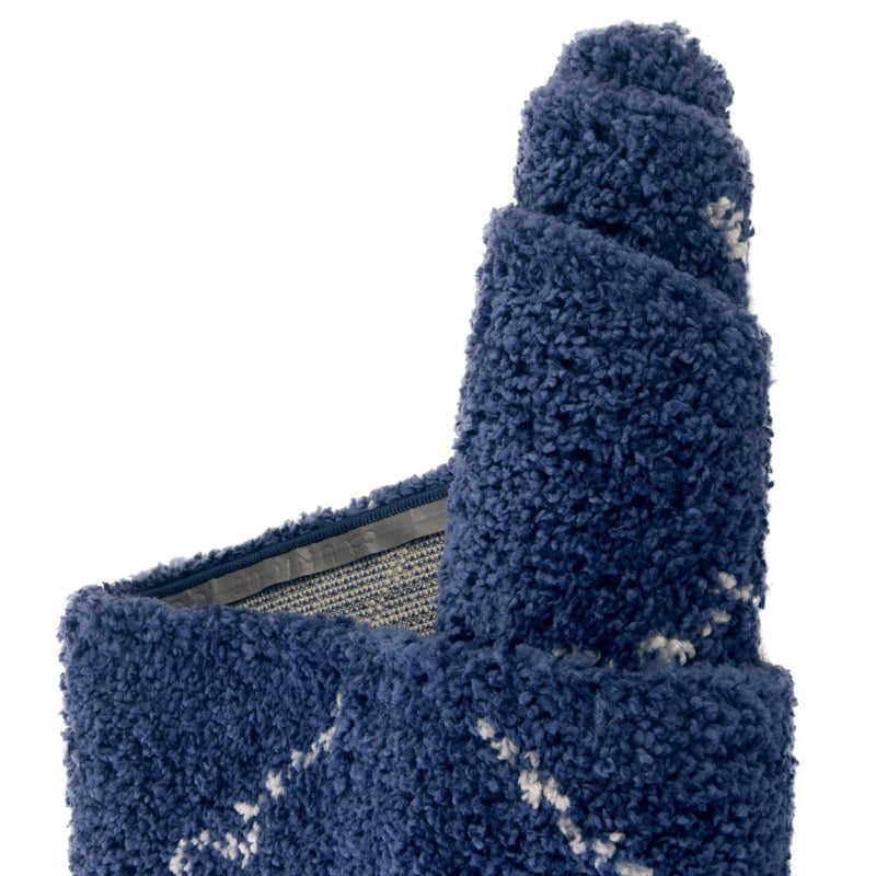 Casablanca Comfort Collection Area Rug - Medina Square Navy Blue lifestyle 90