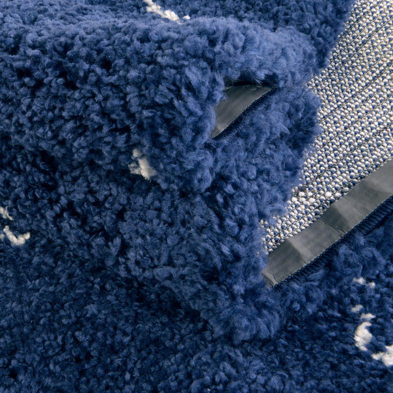 Casablanca Comfort Collection Area Rug - Medina Square Navy Blue lifestyle 98