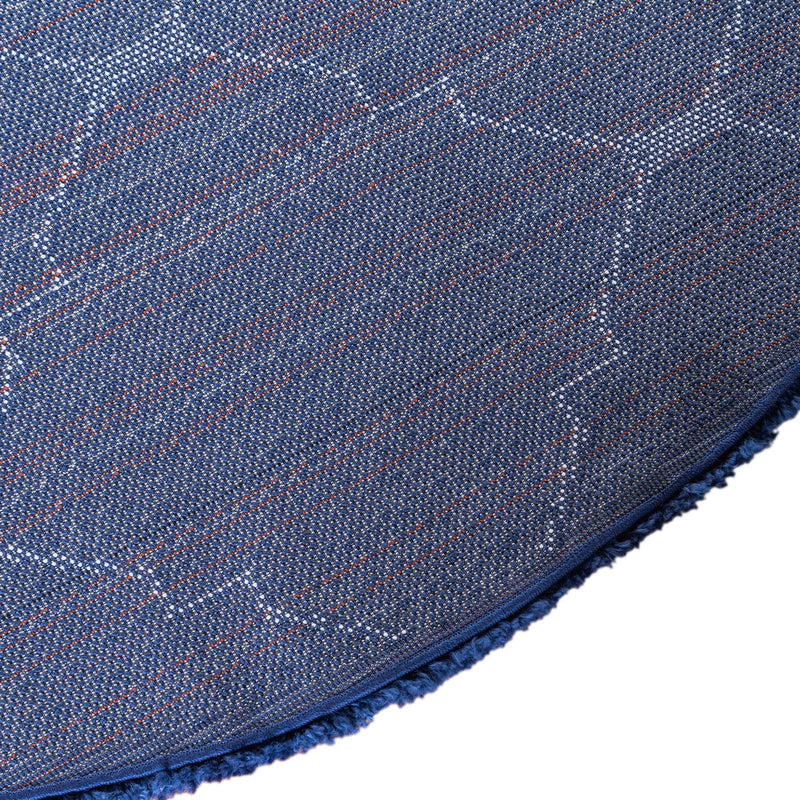 Casablanca Comfort Collection Area Rug - Medina Round Navy Blue lifestyle 124