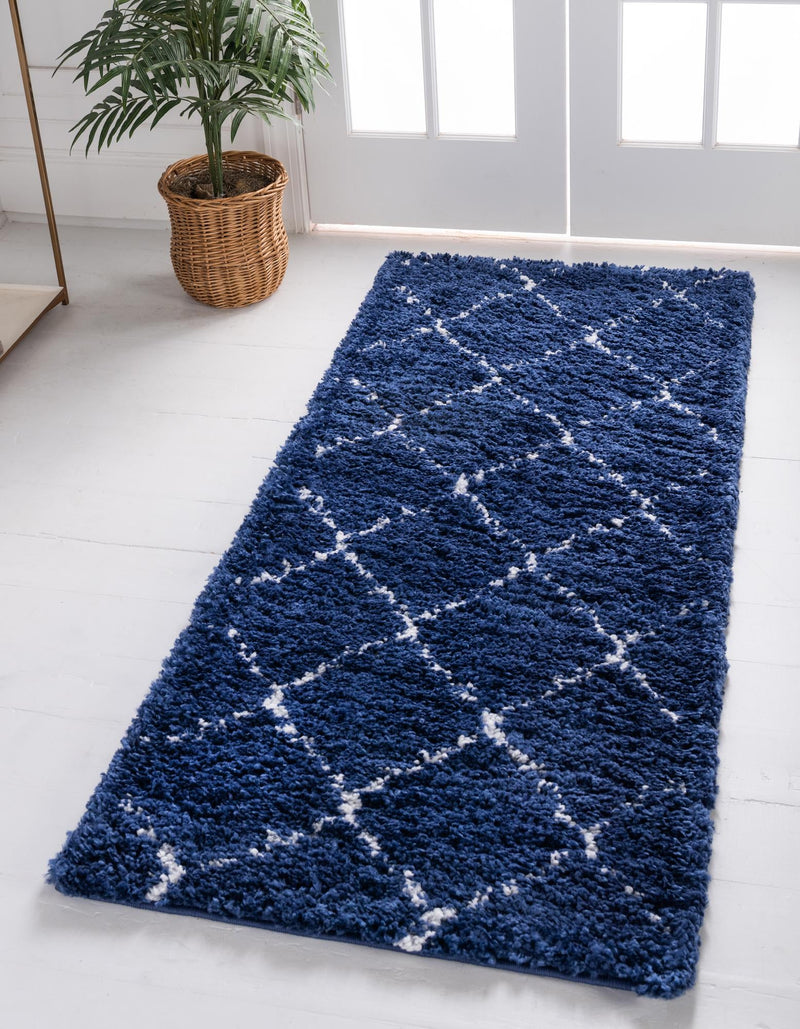 Casablanca Comfort Collection Area Rug - Medina Runner Navy Blue lifestyle 38