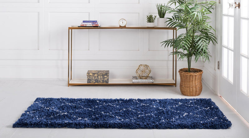 Casablanca Comfort Collection Area Rug - Medina Runner Navy Blue lifestyle 51