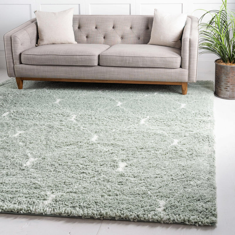 Casablanca Comfort Collection Area Rug - Medina Square Light Green lifestyle 73