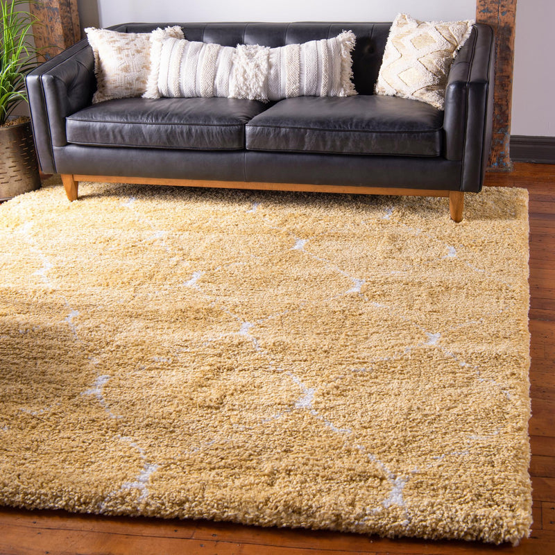 Casablanca Comfort Collection Area Rug - Medina Square Yellow lifestyle 76