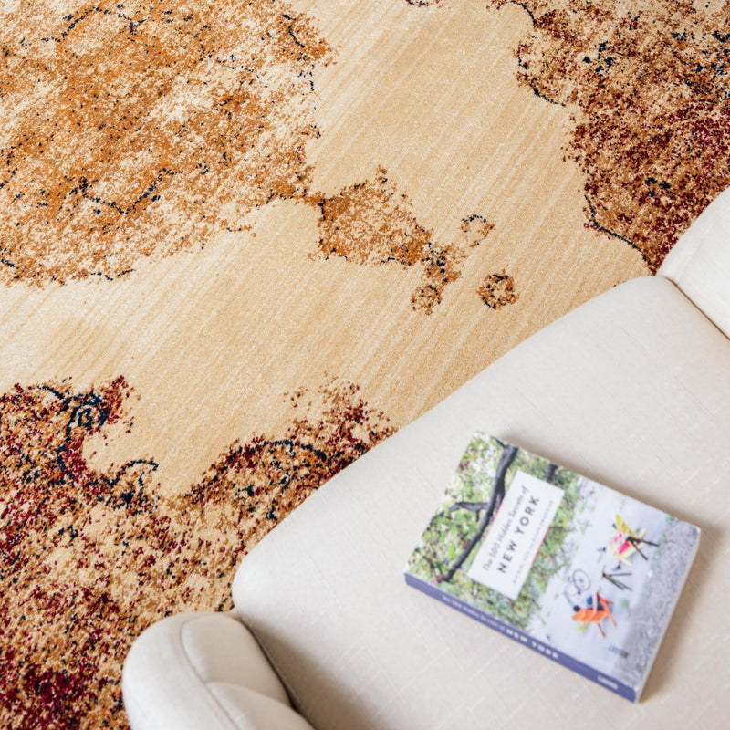 Coastal Haven Collection Area Rug - Dunescape Rectangle Red lifestyle 28