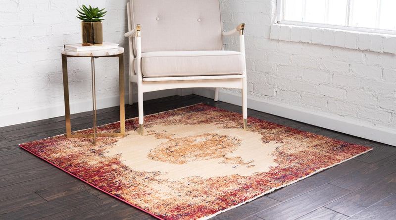 Coastal Haven Collection Area Rug - Dunescape Square Red lifestyle 69