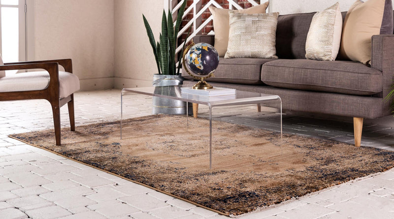 Coastal Haven Collection Area Rug - Dunescape Rectangle Light Brown lifestyle 7