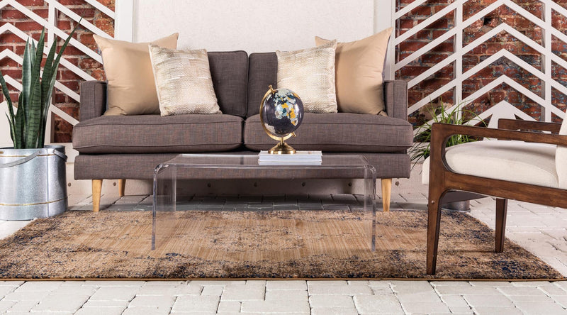 Coastal Haven Collection Area Rug - Dunescape Rectangle Light Brown lifestyle 9