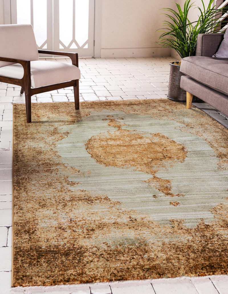 Coastal Haven Collection Area Rug - Dunescape Rectangle Light Green lifestyle 6