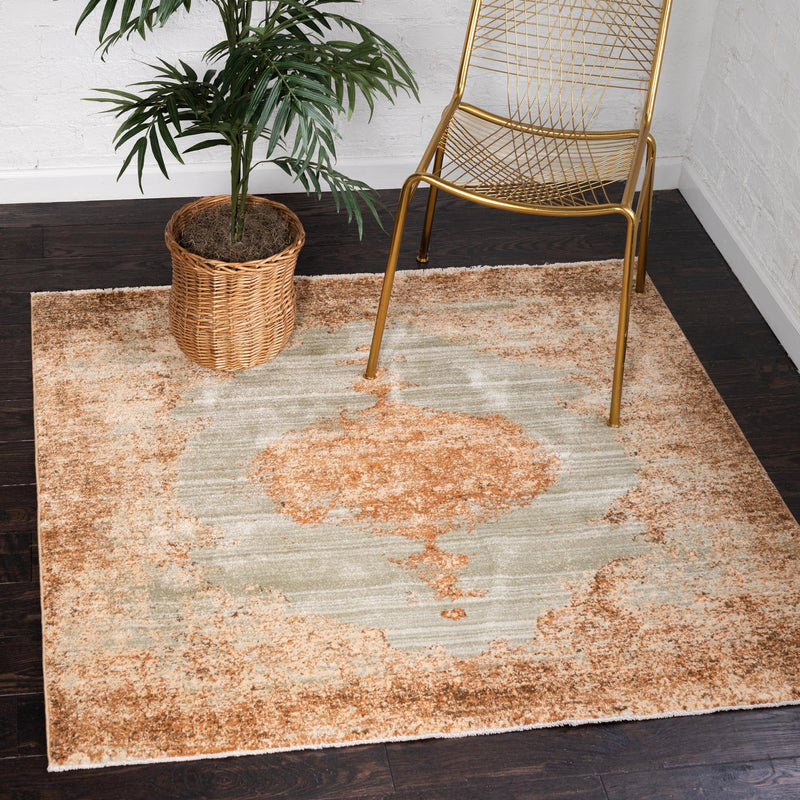 Coastal Haven Collection Area Rug - Dunescape Square Light Green lifestyle 59