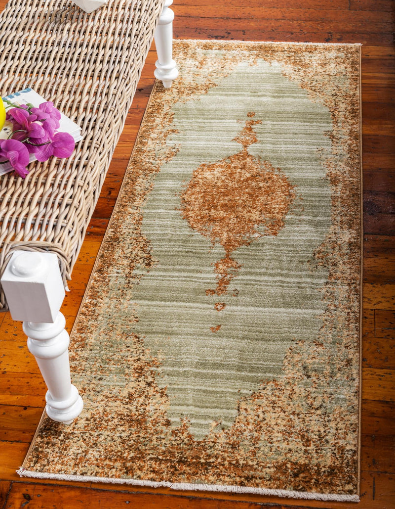 Coastal Haven Collection Area Rug - Dunescape Runner Light Green lifestyle 40