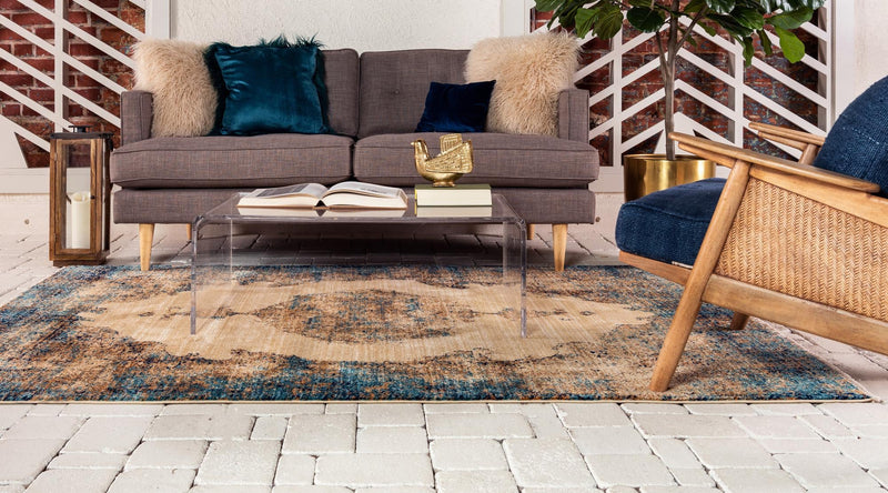 Coastal Haven Collection Area Rug - Dunescape Rectangle Beige lifestyle 18