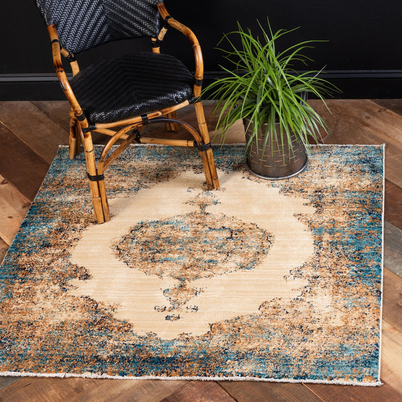 Coastal Haven Collection Area Rug - Dunescape Square Beige lifestyle 61