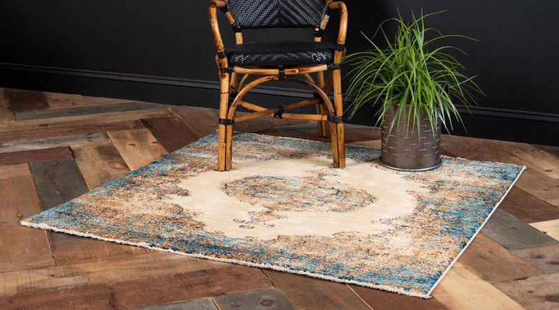 Coastal Haven Collection Area Rug - Dunescape Square Beige lifestyle 73