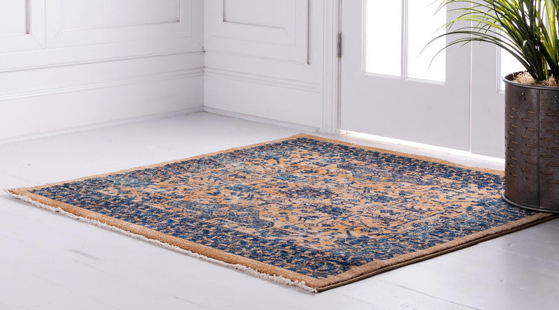 Coastal Haven Collection Area Rug - Mariner Square Orange lifestyle 17