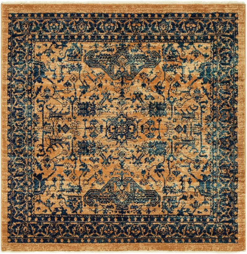 Coastal Haven Collection Area Rug - Mariner Square Orange lifestyle 11