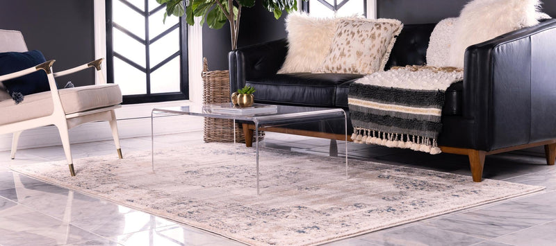 Heirloom Harbor Collection Area Rug - Heritage Rectangle Beige and Blue lifestyle 19