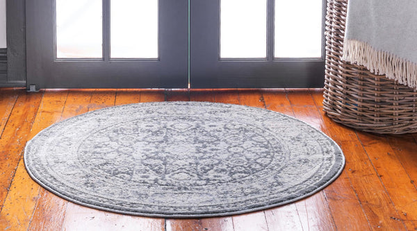 Heirloom Harbor Collection Area Rug - Cove Round Gray lifestyle 57