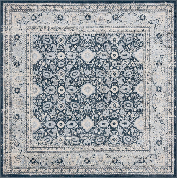 Heirloom Harbor Collection Area Rug - Cove Square Dark Blue lifestyle 32