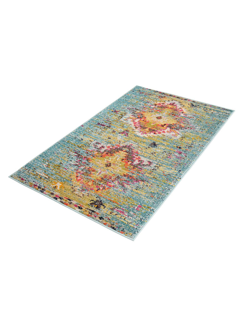 Venetian Tapestry Collection Area Rug - SanMarco Rectangle Turquoise lifestyle 7
