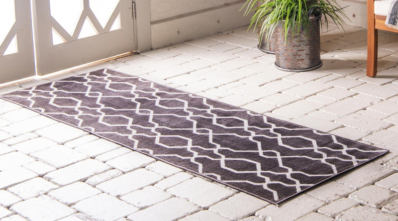 Patio Paradise Collection Area Rug - Lagoon Runner Dark Gray lifestyle 53