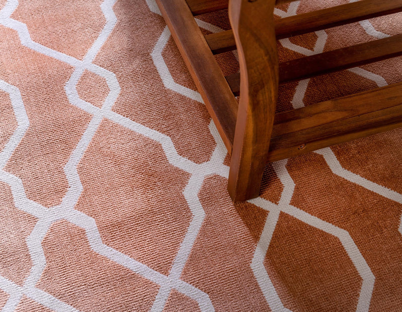 Patio Paradise Collection Area Rug - Lagoon Rectangle Peach lifestyle 22