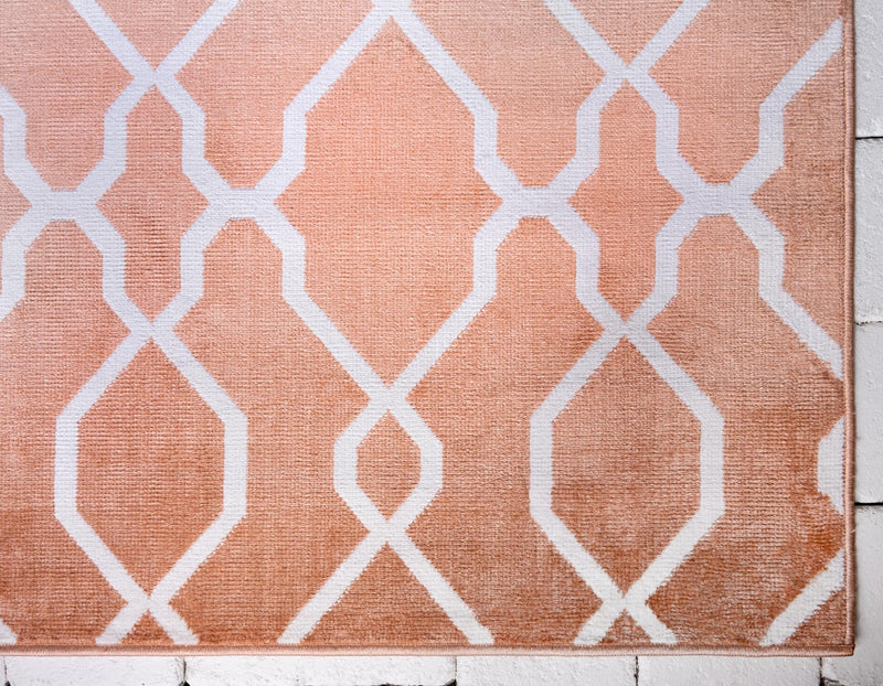Patio Paradise Collection Area Rug - Lagoon Rectangle Peach lifestyle 34