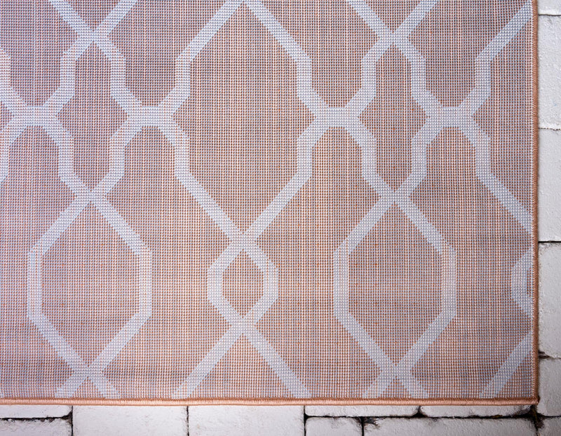 Patio Paradise Collection Area Rug - Lagoon Rectangle Peach lifestyle 38