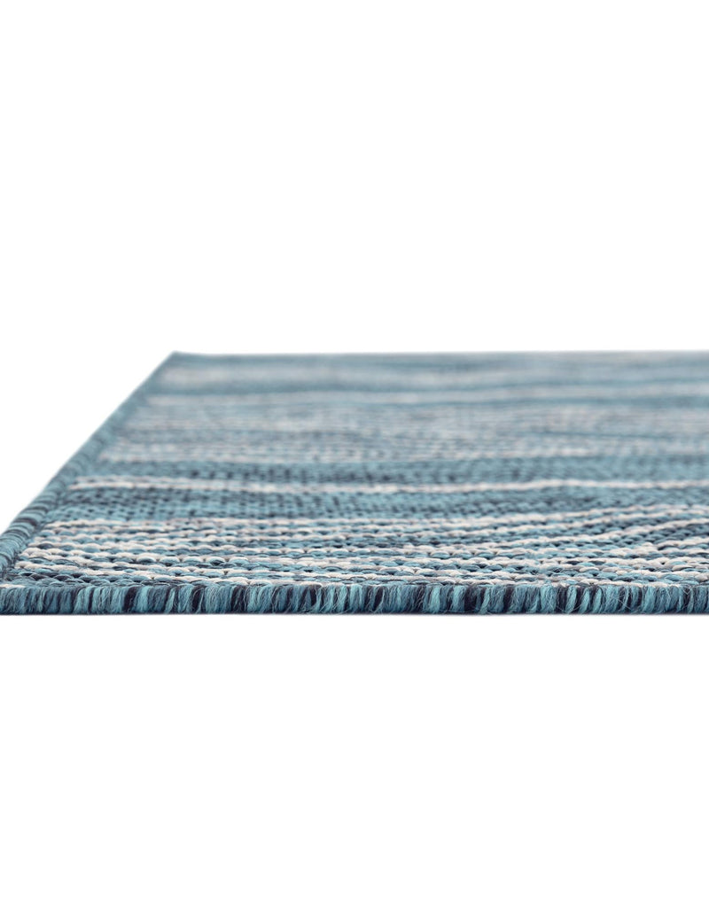 Garden Terrace Escape Collection Area Rug - Evergreen (Teal) Runner Teal lifestyle 16