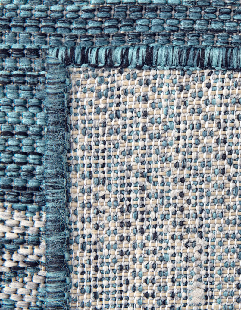 Garden Terrace Escape Collection Area Rug - Evergreen (Teal) Runner Teal lifestyle 23