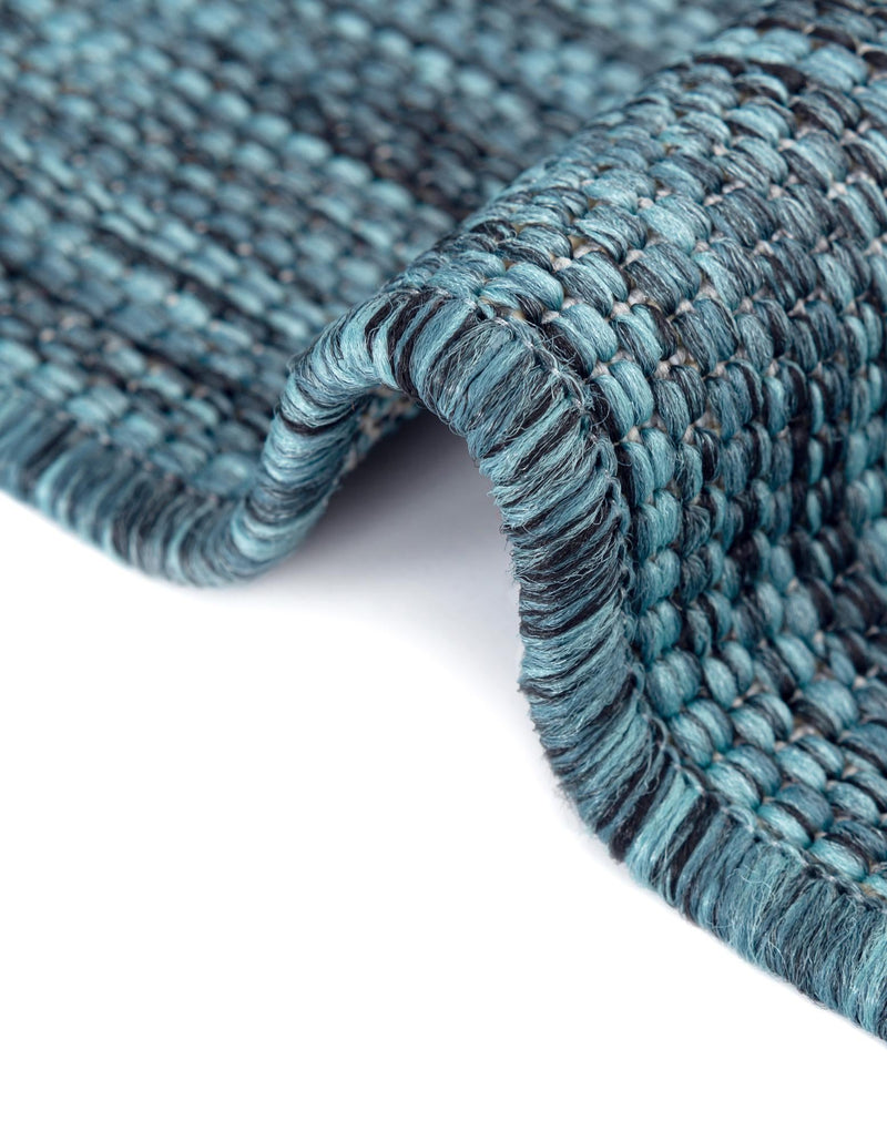 Garden Terrace Escape Collection Area Rug - Evergreen (Teal) Runner Teal lifestyle 27