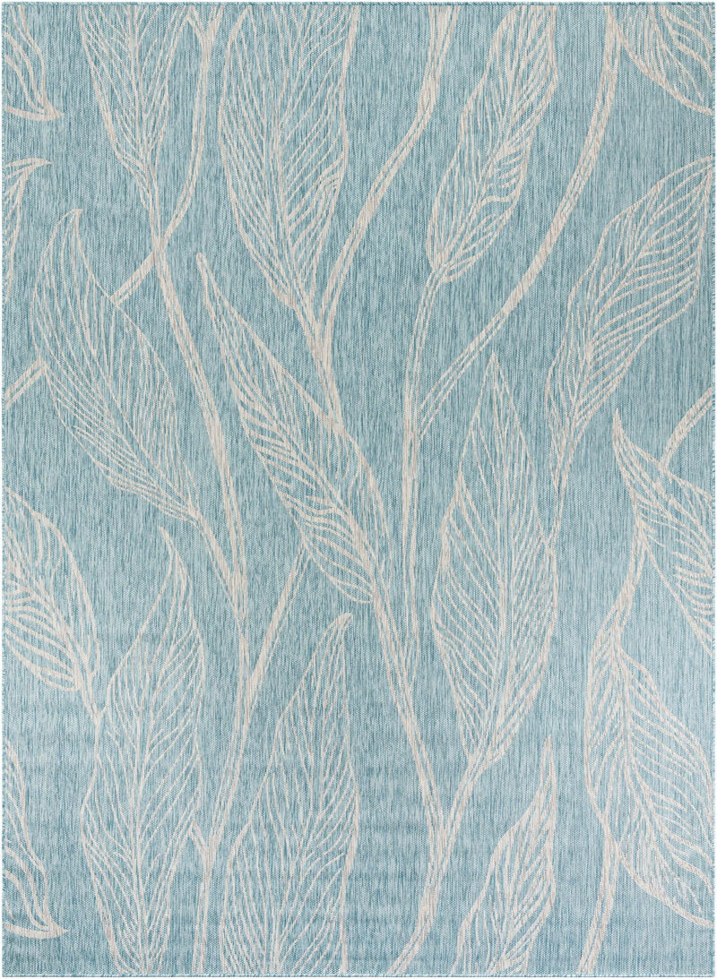 Garden Terrace Escape Collection Area Rug - Evergreen (Light Aqua) Rectangle Light Aqua lifestyle 2