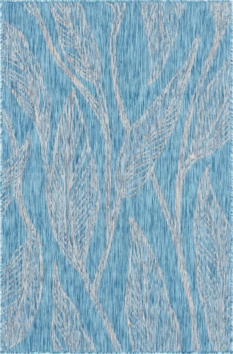 Garden Terrace Escape Collection Area Rug - Evergreen (Light Aqua) Rectangle Light Aqua Main