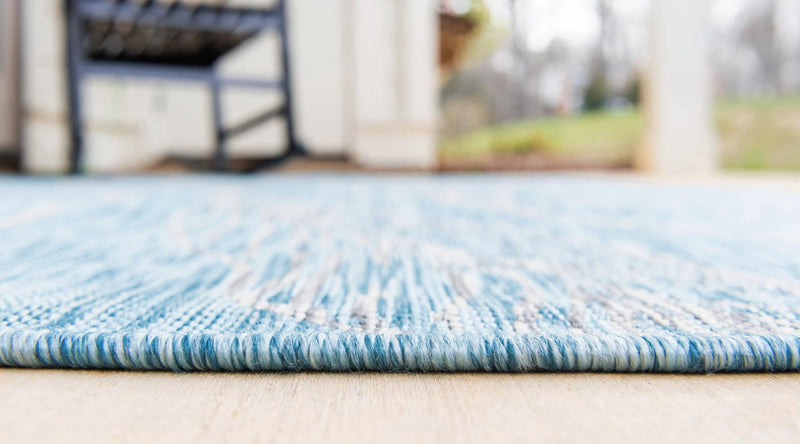 Garden Terrace Escape Collection Area Rug - Evergreen (Light Aqua) Runner Light Aqua lifestyle 4